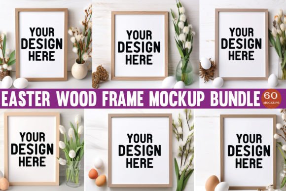 Download Easter Wood Frame Mockup Bundle - Mockup Collection