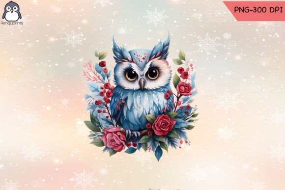 Download Cute Owl Christmas Watercolor Painting - Christmas Collection