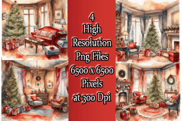 Download Christmas Room Prints, Set of 4 - Christmas Collection