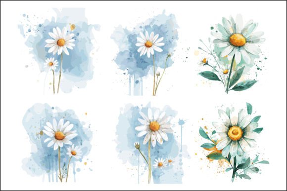 Download Sunny Daisy: Elegant Watercolor Art - Elegant watercolor art Collection