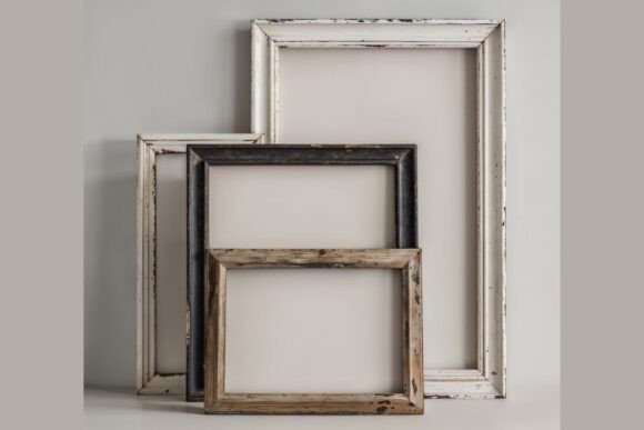 Download 4 Empty Wooden Frame Mockups - Mockup Collection