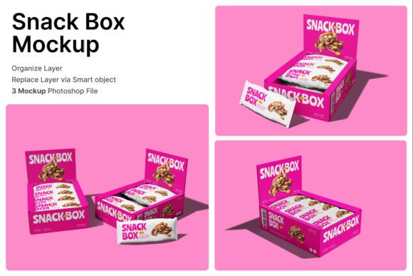 Download Snack Box 3D Mockup - Mockup Collection