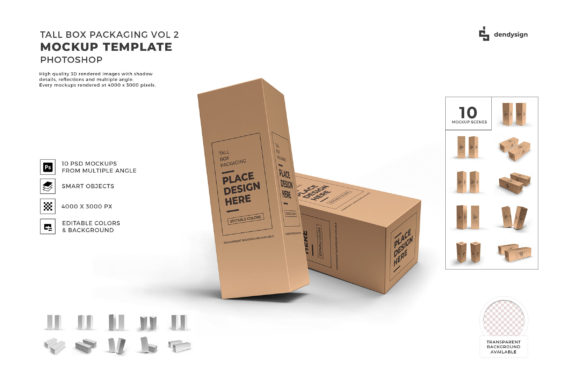 Download Tall Box Packaging 3D Mockup Bundle 2 - Mockup Collection