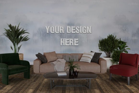 Download Living Room Interior Wall Mockup - Mockup Collection