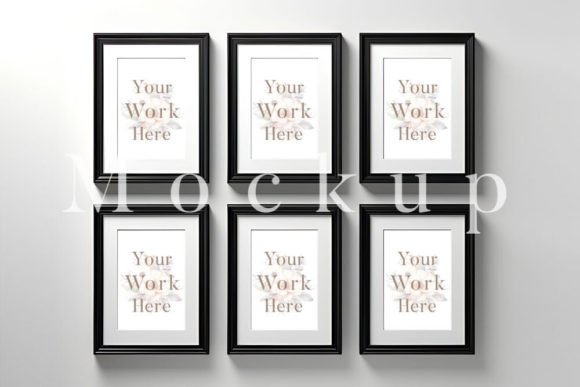 Download 6 Black Frames Mockup, Art Print Mockup - Mockup Collection