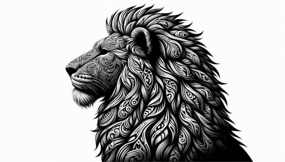Download Realistic Tribal Lion - Tribal lion Collection