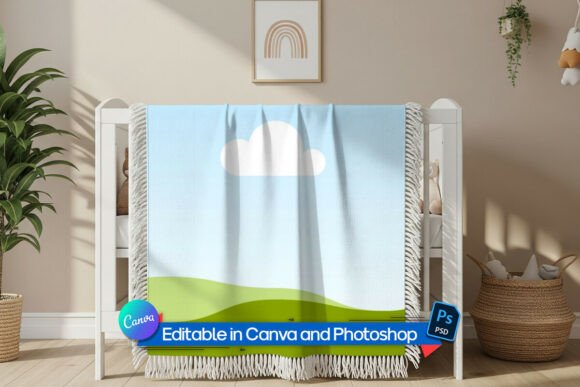 Download Baby Blanket Showcase Mockup - Mockup Collection