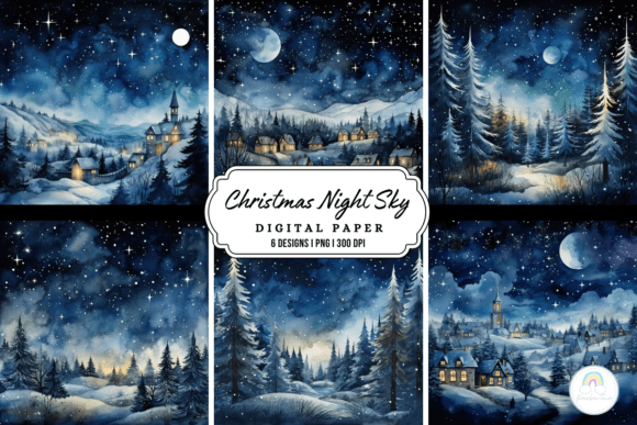 Download Christmas Night Sky Background - Christmas Collection