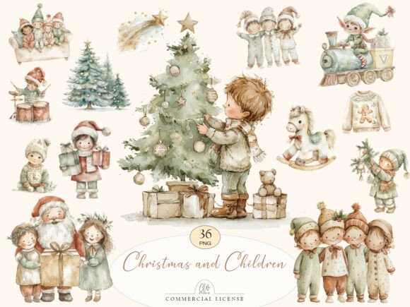 Download 36 PNG Christmas and Children Clipart - Premium Resources