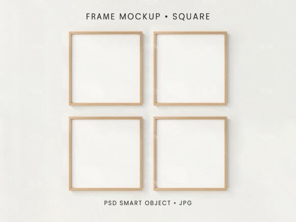 Download 4 Square Frame Mockup Art Display PSD - Mockup Collection