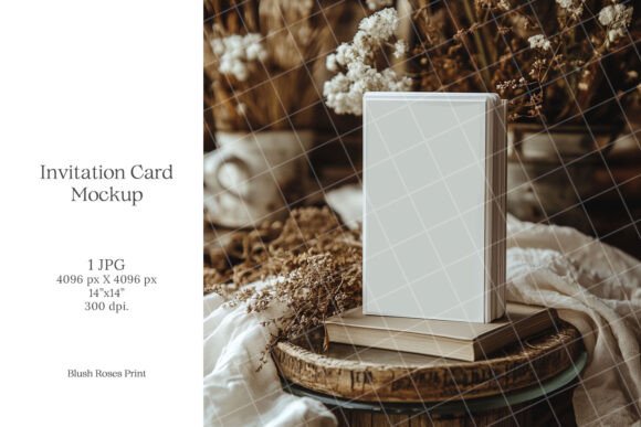 Download Boho 5x7 Invitation Card Mockup Wedding - Mockup Collection