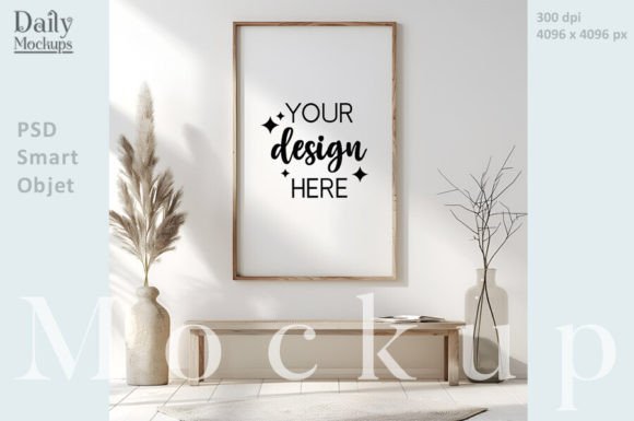 Download Interior Wall Mockup, Portrait Frame - Mockup Collection