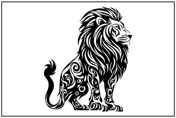 Download Tribal Lion Silhouette Clipart,Mandala - Tribal lion Collection