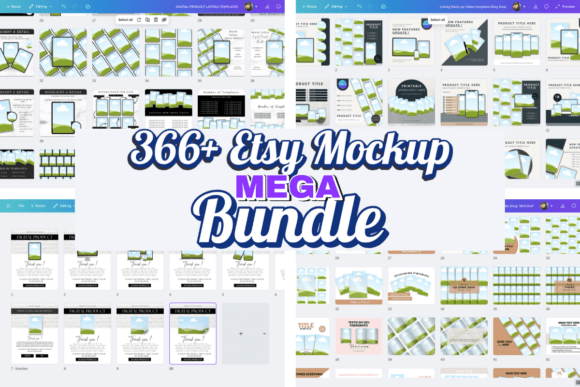 Download 300+ Canva Etsy Mockup Template Bundle - Mockup Collection